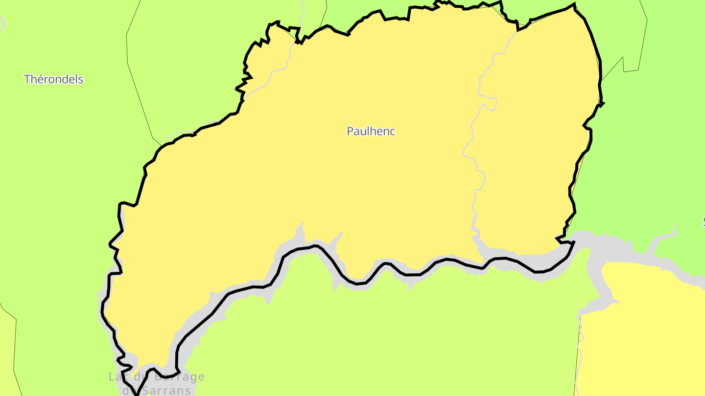 Carte des prix de l'immobilier Paulhenc