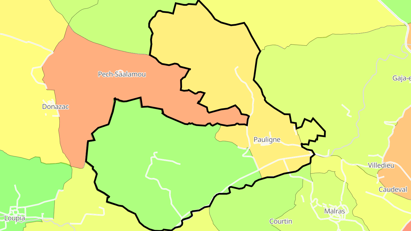 Carte des prix de l'immobilier Pauligne