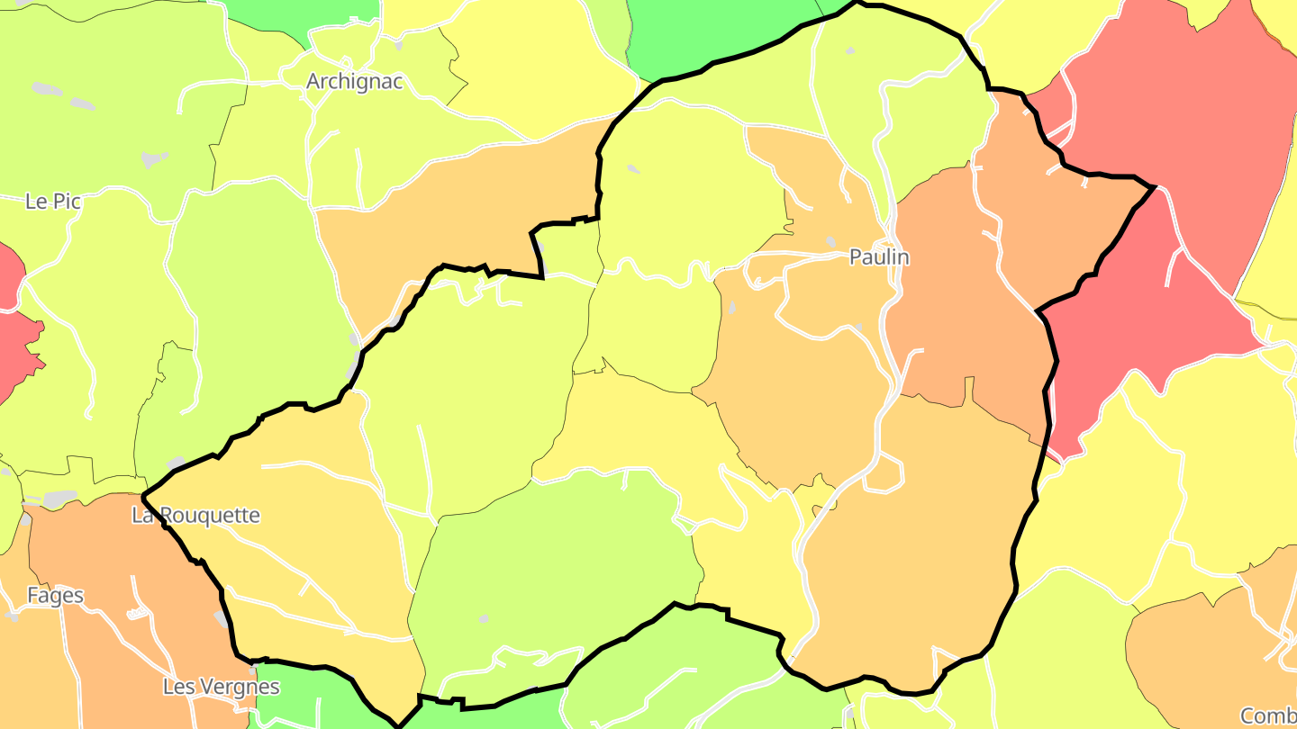 Carte des prix de l'immobilier Paulin