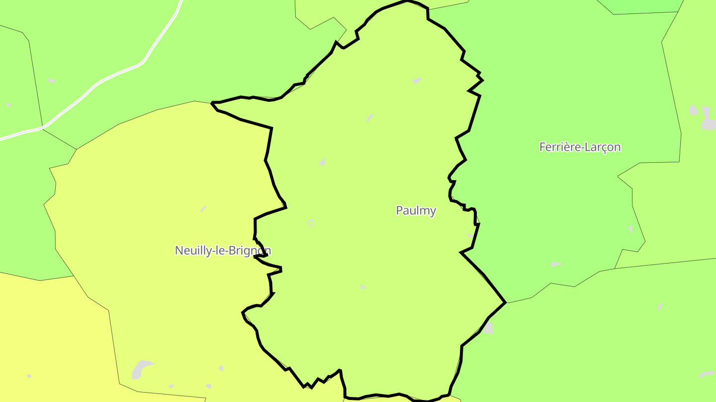 Carte des prix de l'immobilier Paulmy