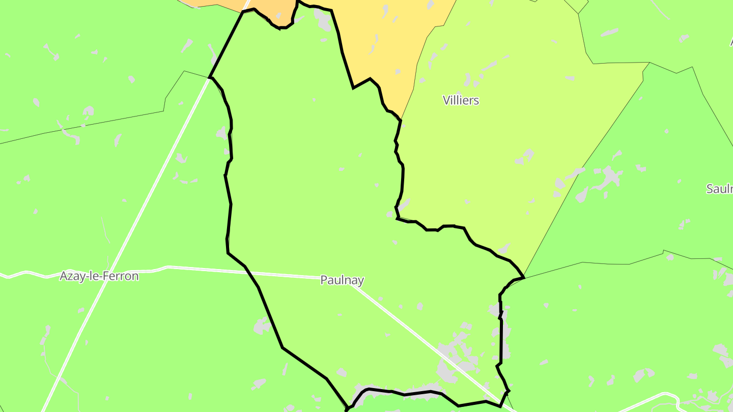 Carte des prix de l'immobilier Paulnay