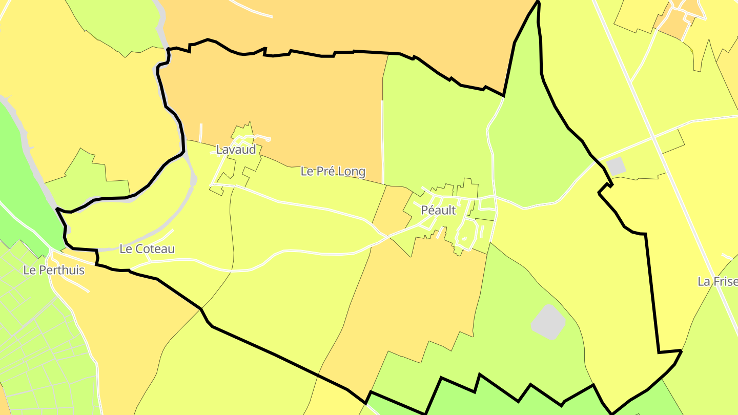 Carte des prix de l'immobilier Péault