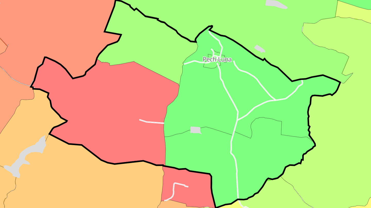 Carte des prix de l'immobilier Pech-Luna