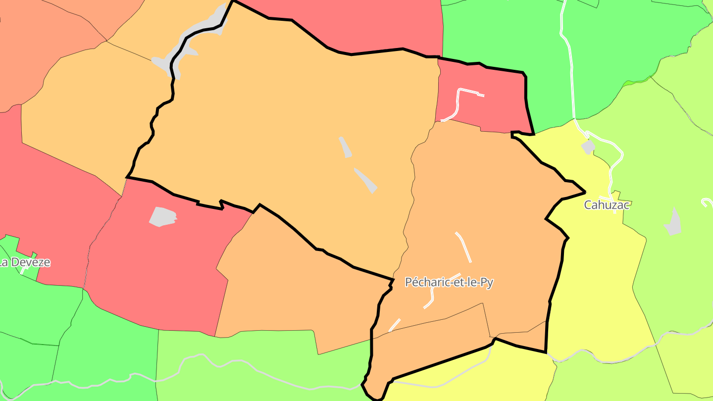 Carte des prix de l'immobilier Pécharic-et-le-Py