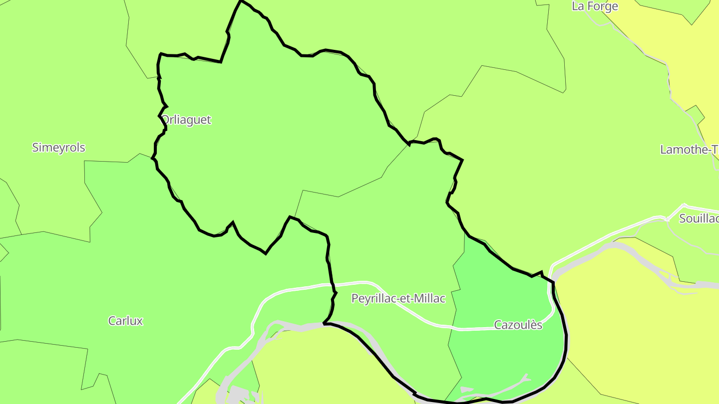 Carte des prix de l'immobilier Pechs-de-l'Espérance