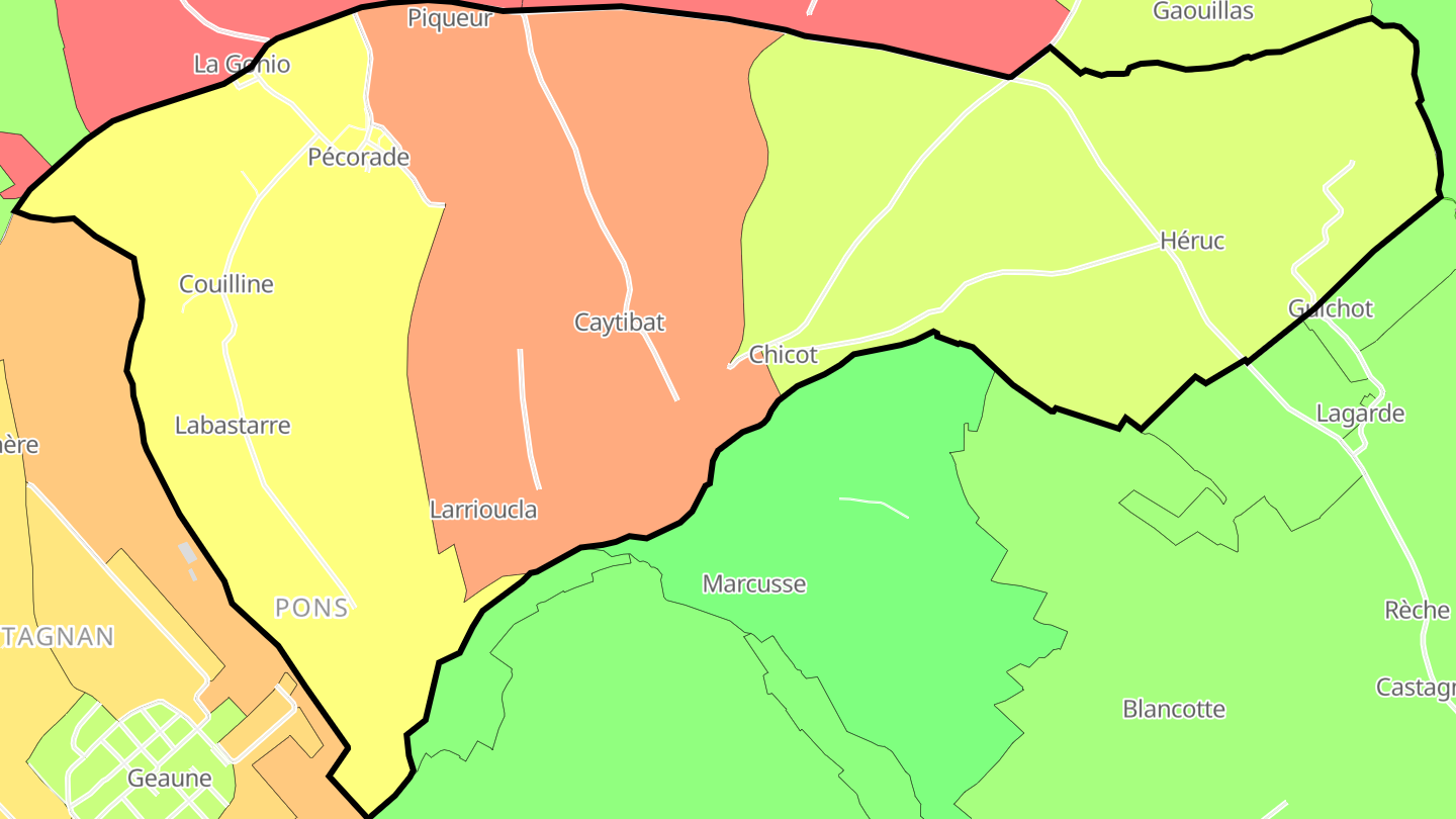 Carte des prix de l'immobilier Pécorade