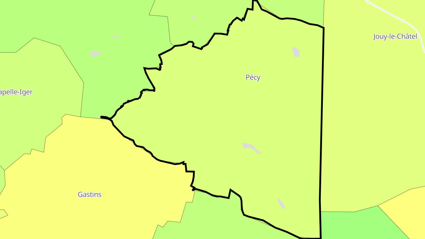 Carte des prix de l'immobilier Pécy