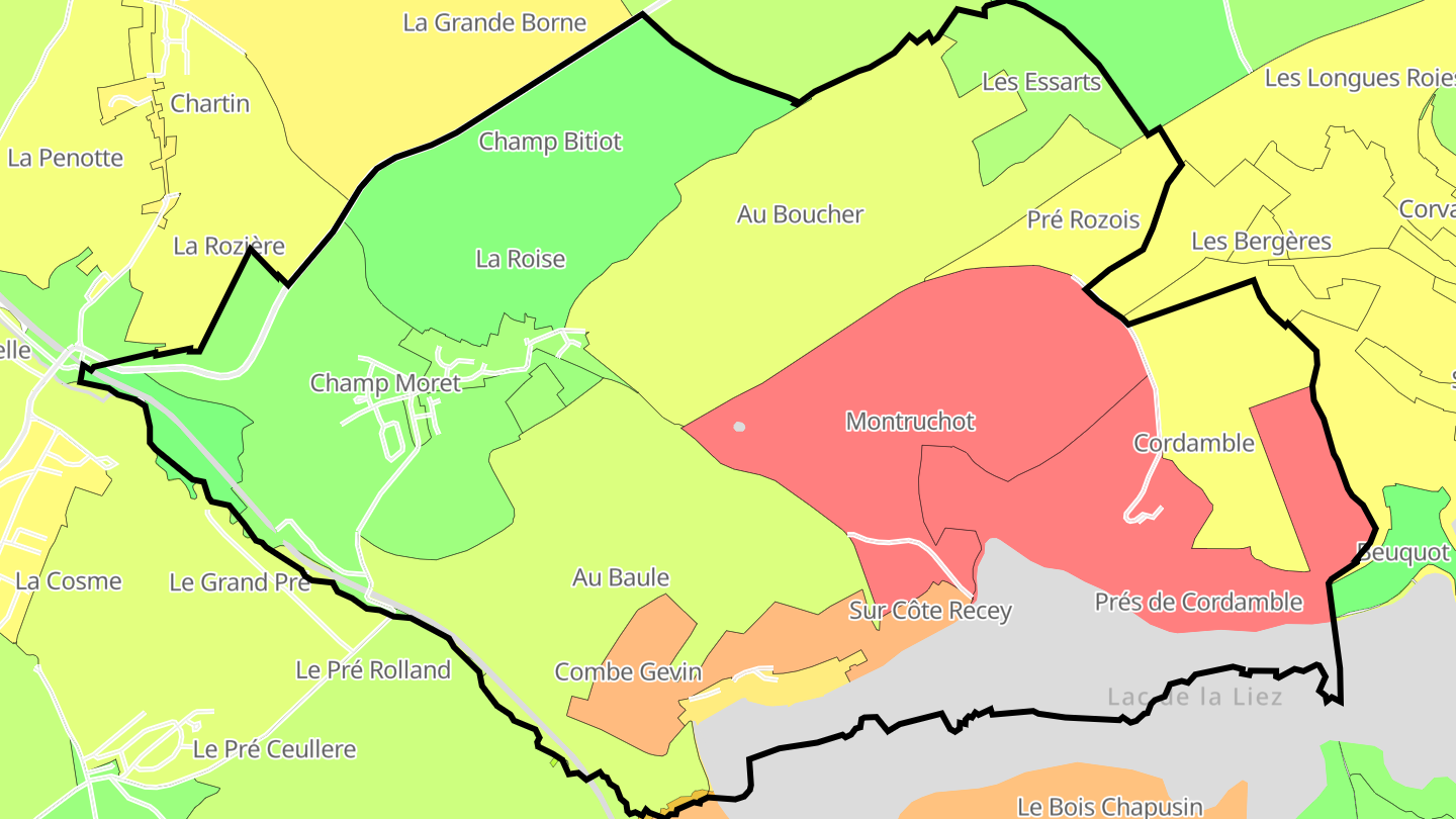 Carte des prix de l'immobilier Peigney