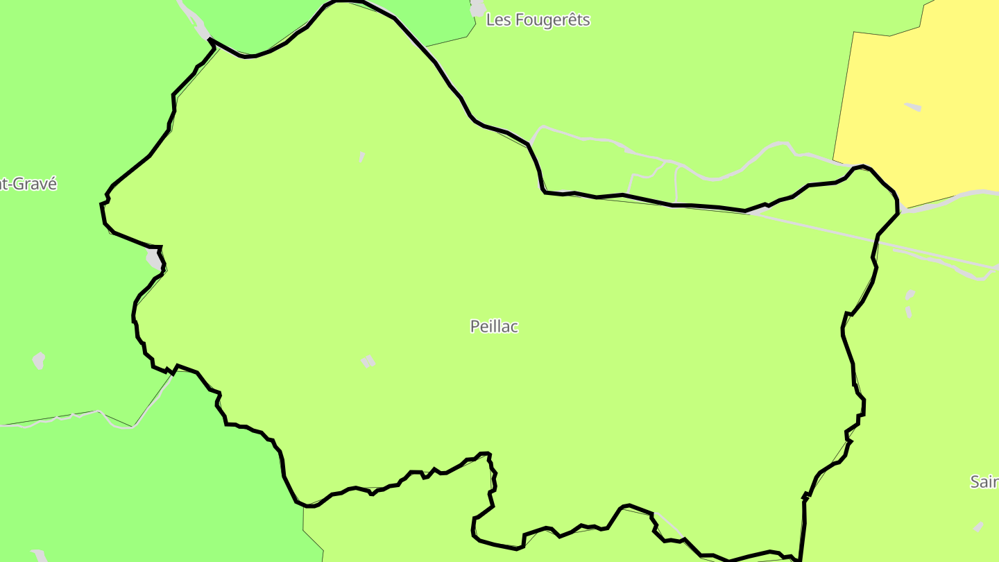 Carte des prix de l'immobilier Peillac