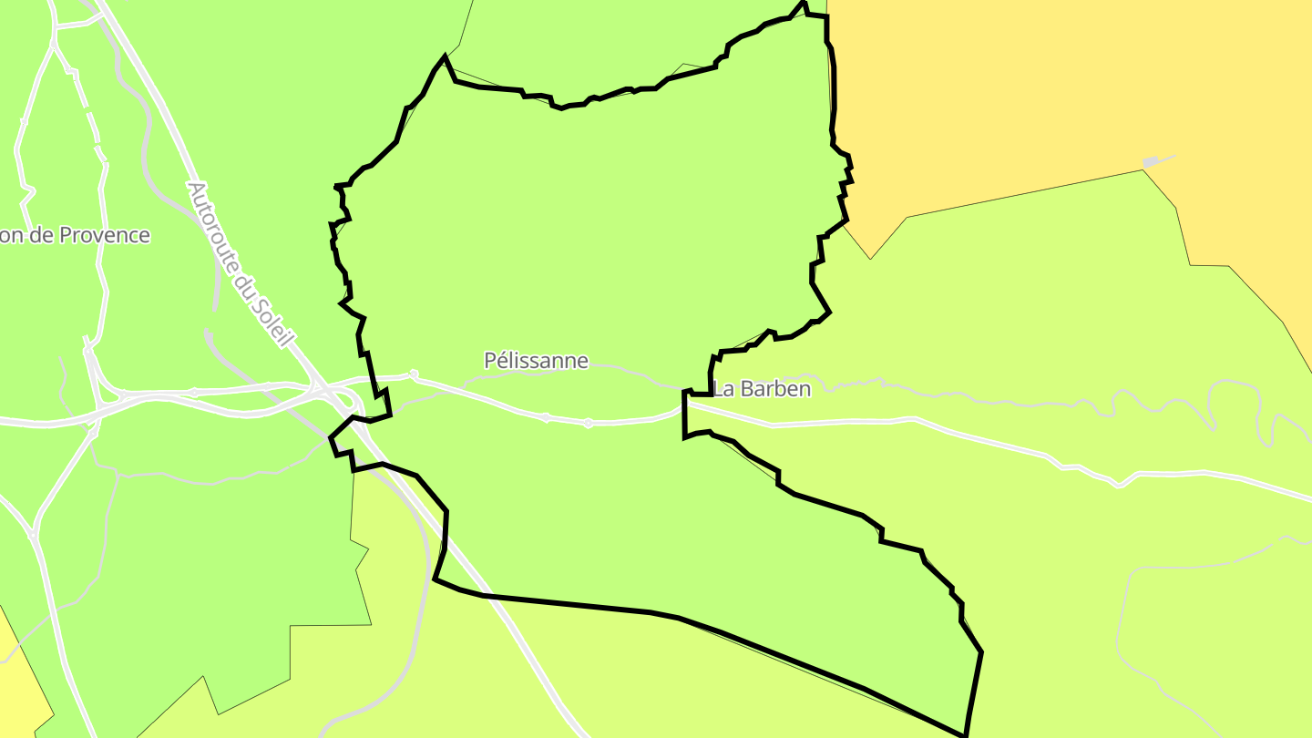 Carte des prix de l'immobilier Pélissanne