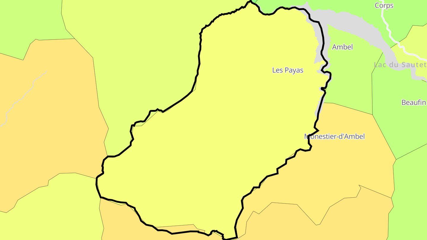 Carte des prix de l'immobilier Pellafol