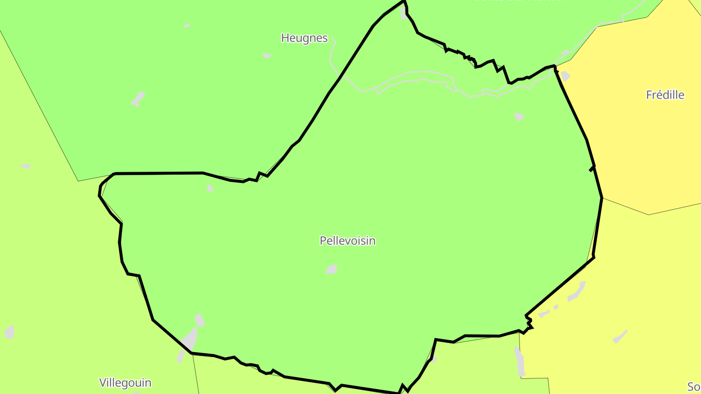 Carte des prix de l'immobilier Pellevoisin