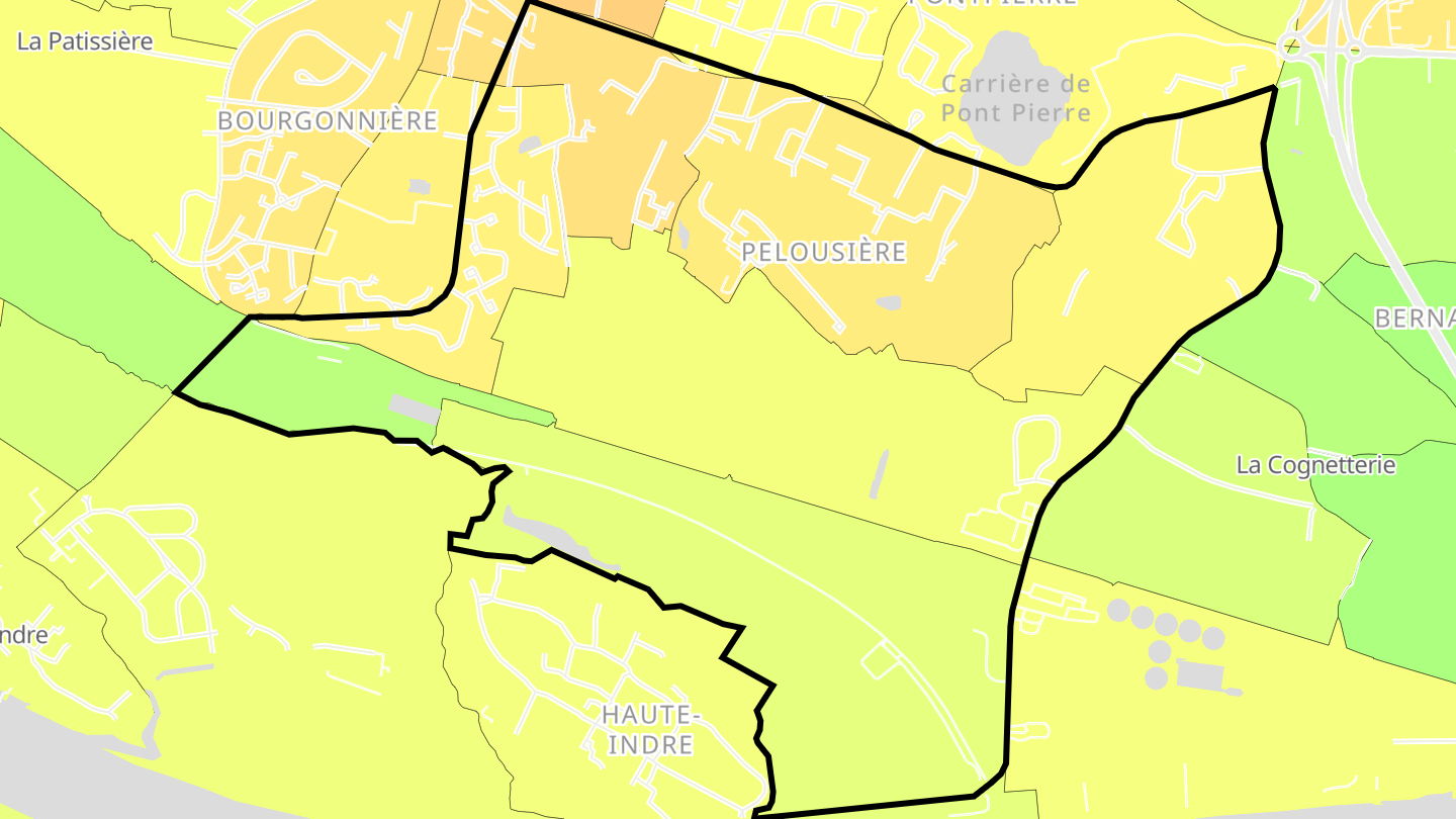 Carte des prix de l'immobilier Pelousière