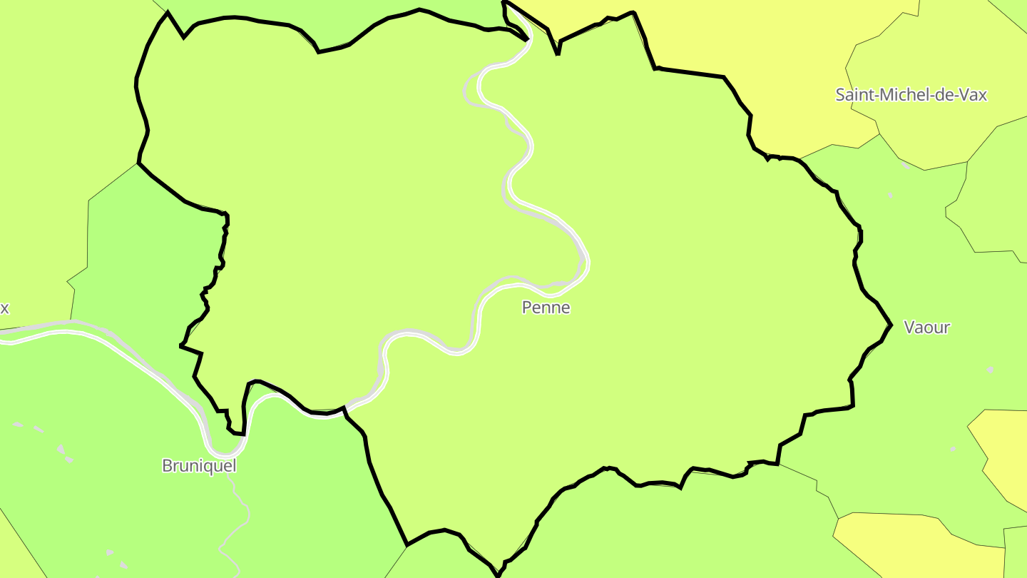 Carte des prix de l'immobilier Penne