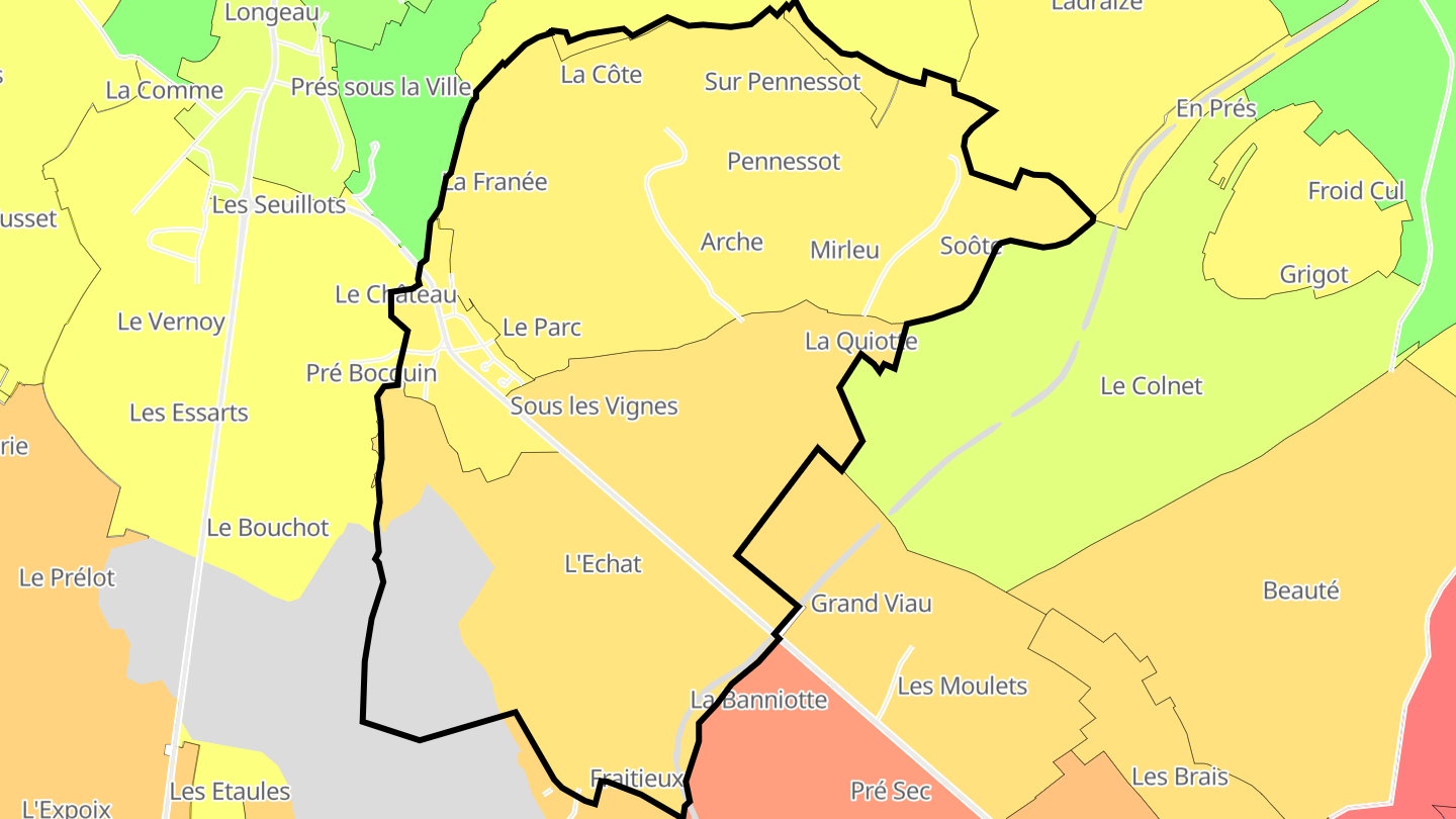 Carte des prix de l'immobilier Percey-le-Pautel