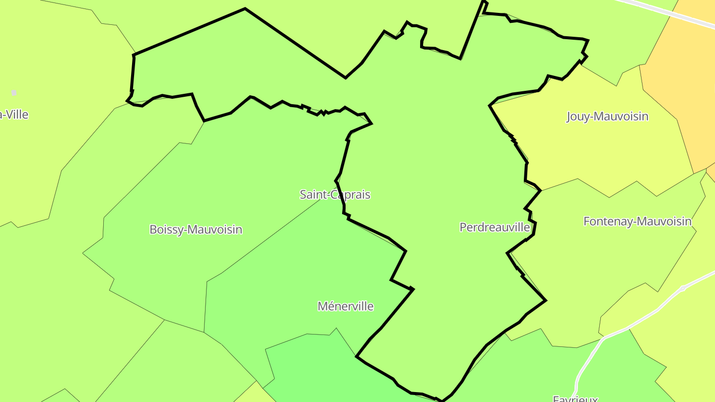 Carte des prix de l'immobilier Perdreauville