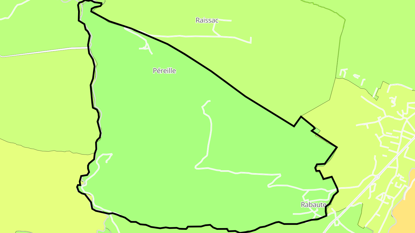 Carte des prix de l'immobilier Péreille