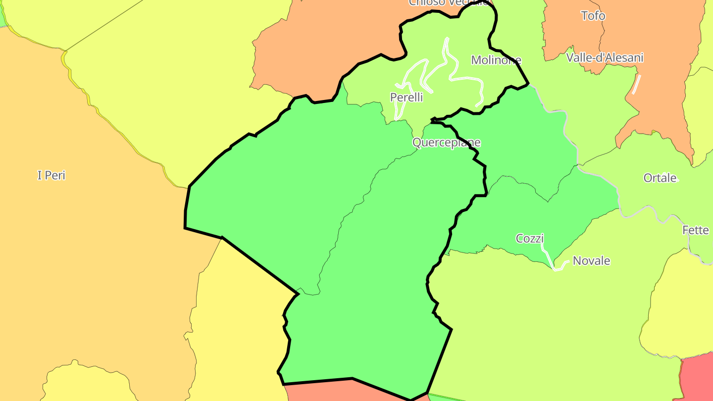 Carte des prix de l'immobilier Perelli
