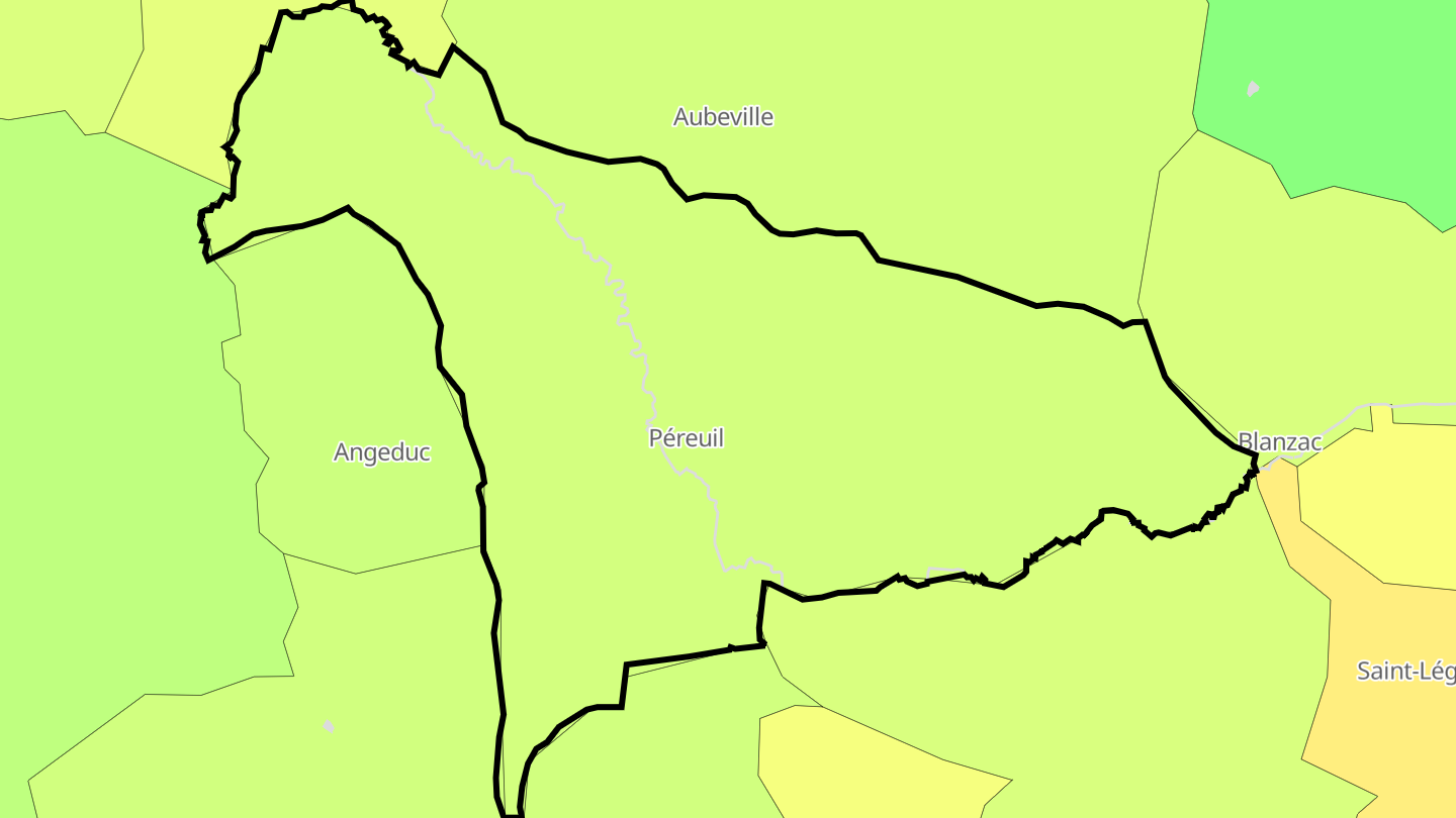 Carte des prix de l'immobilier Péreuil