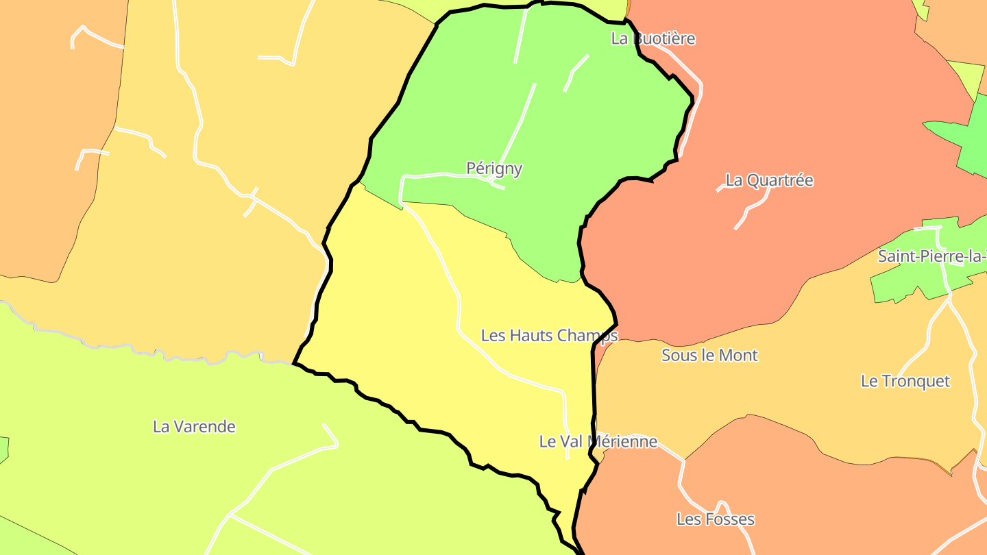 Carte des prix de l'immobilier Périgny