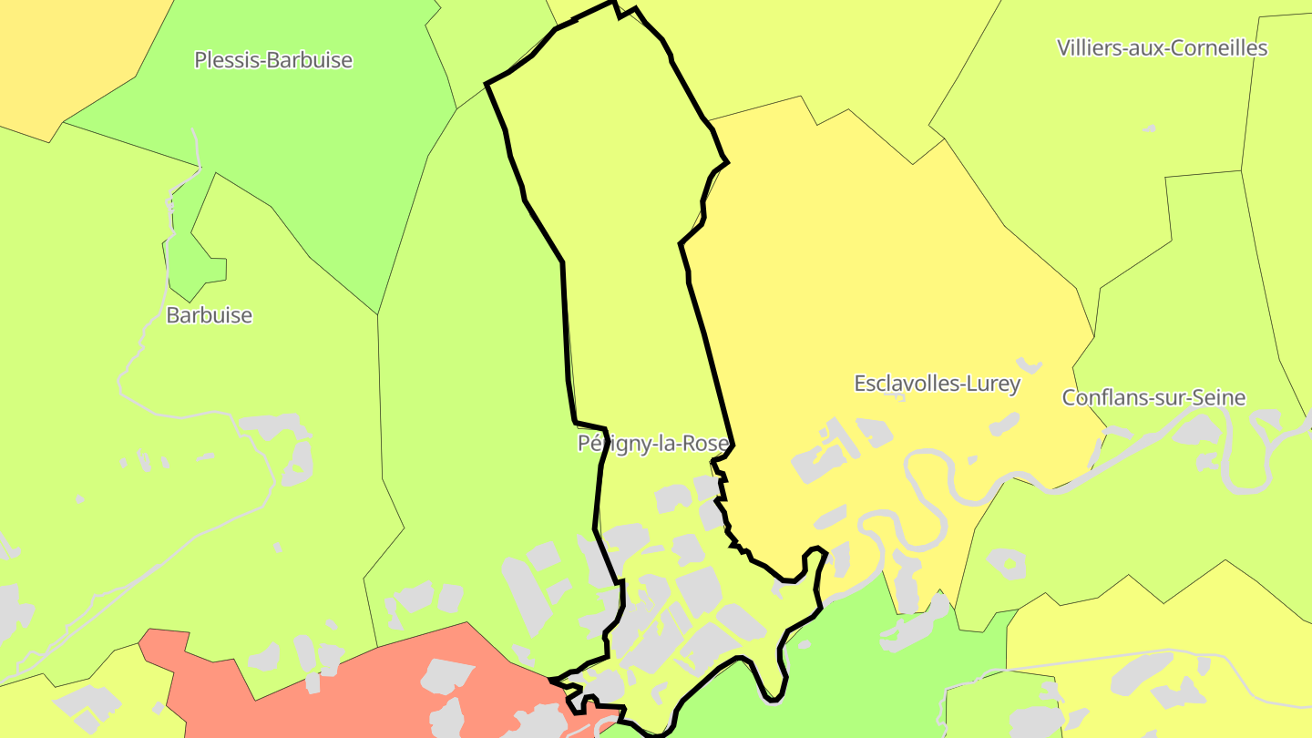 Carte des prix de l'immobilier Périgny-la-Rose