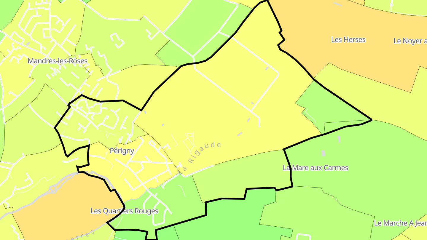 Carte des prix de l'immobilier Périgny