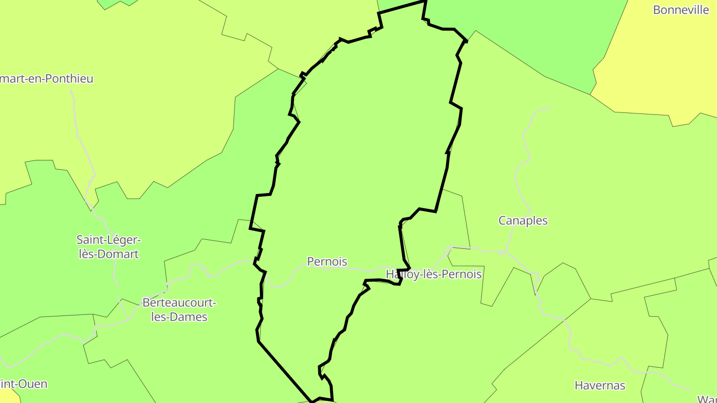 Carte des prix de l'immobilier Pernois