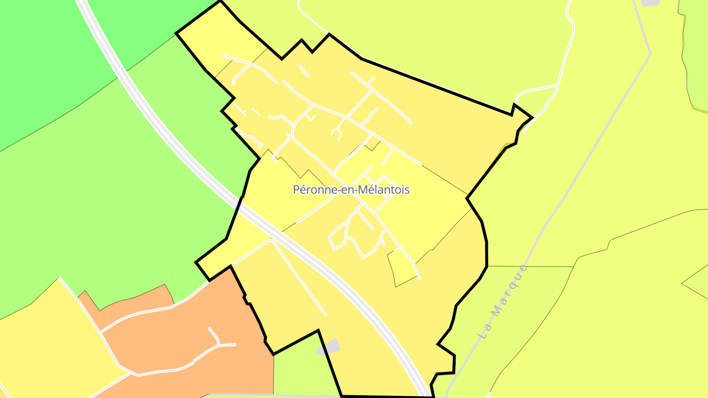 Carte des prix de l'immobilier Péronne-en-Mélantois