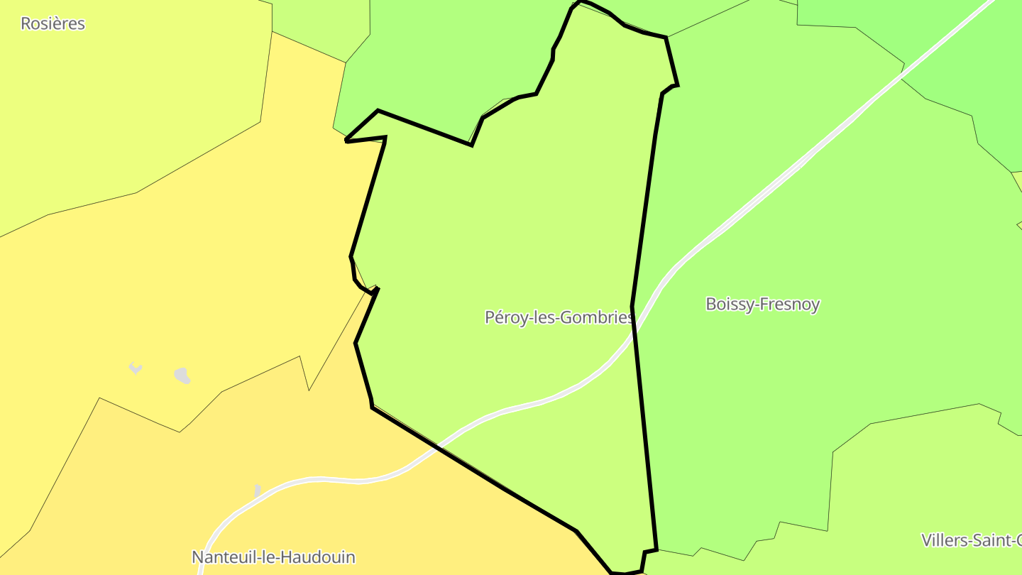 Carte des prix de l'immobilier Péroy-les-Gombries