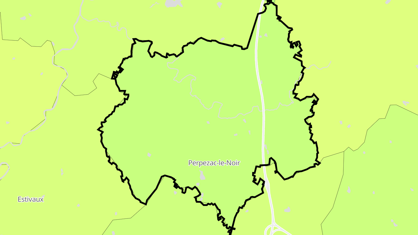 Carte des prix de l'immobilier Perpezac-le-Noir