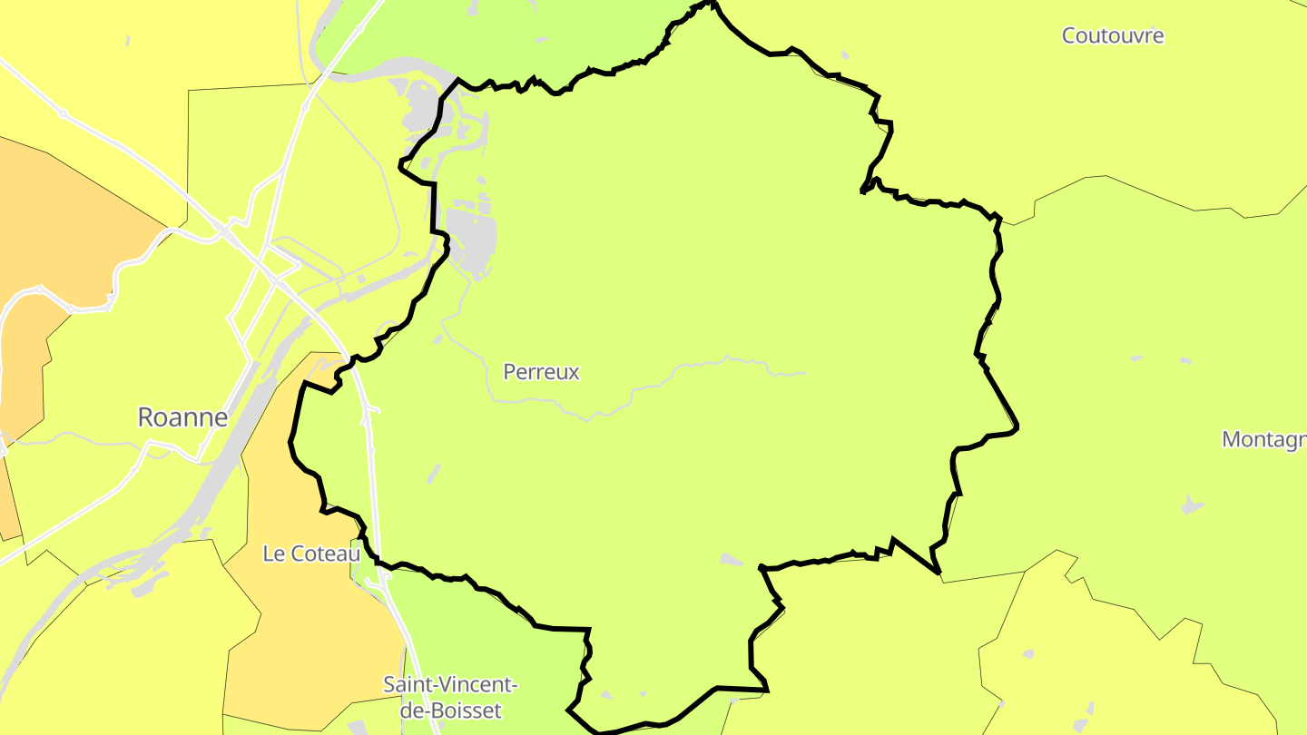 Carte des prix de l'immobilier Perreux