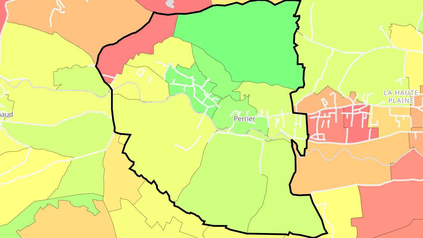 Carte des prix de l'immobilier Perrier