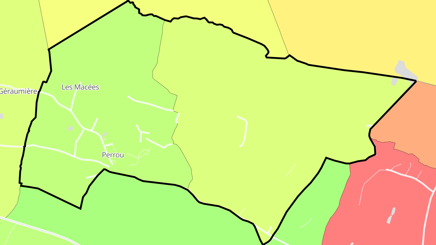 Carte des prix de l'immobilier Perrou