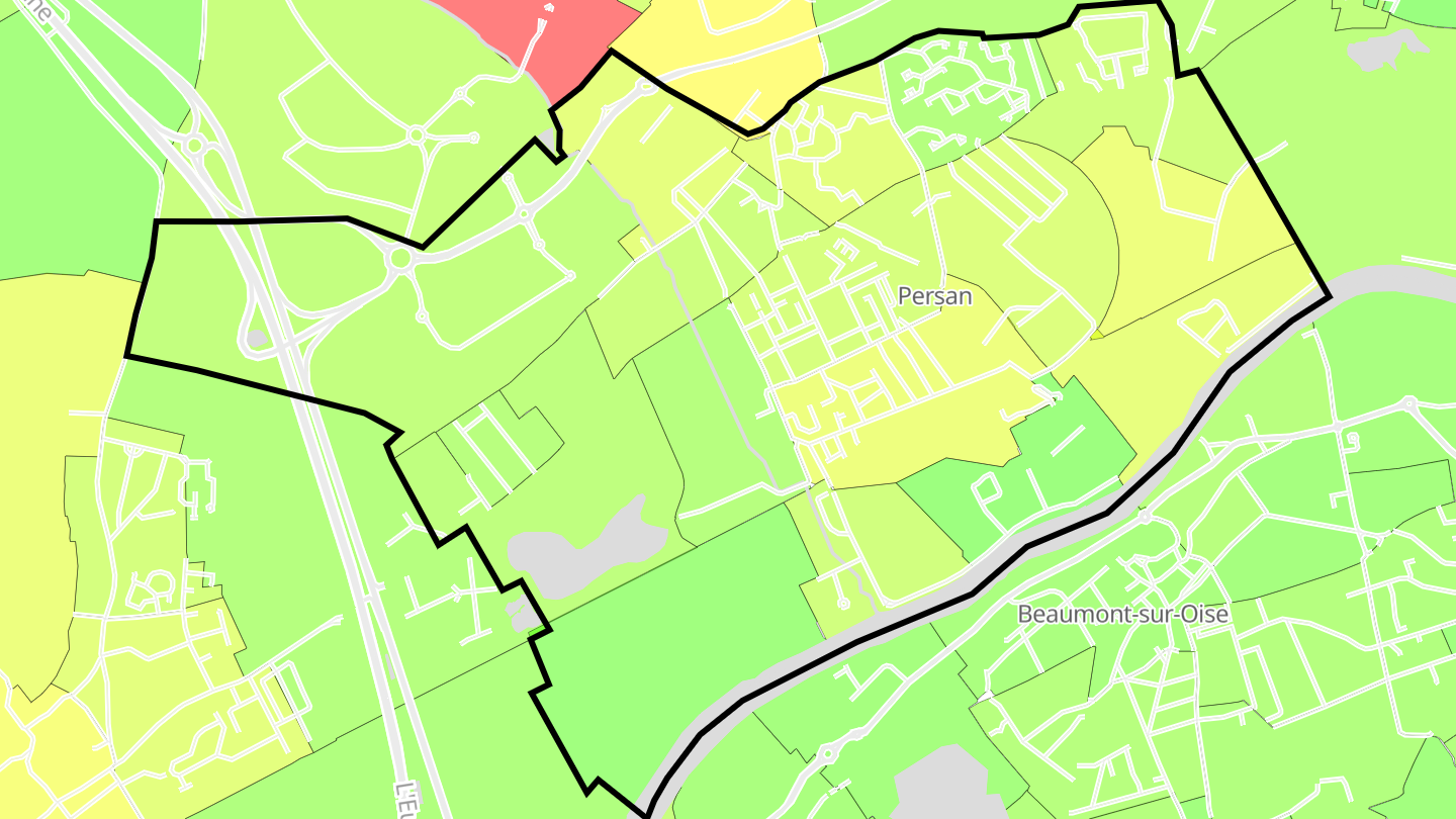 Carte des prix de l'immobilier Persan