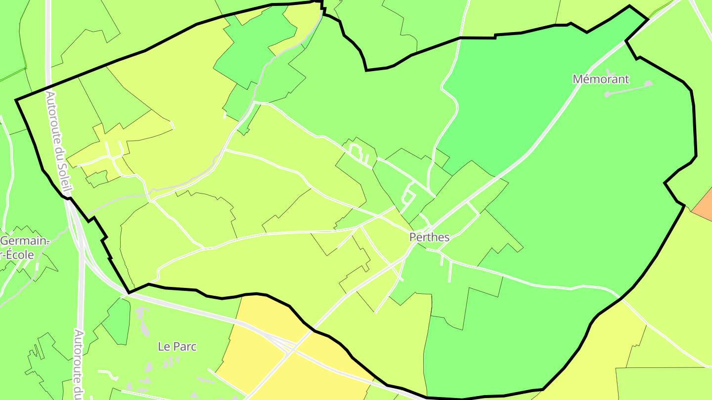 Carte des prix de l'immobilier Perthes