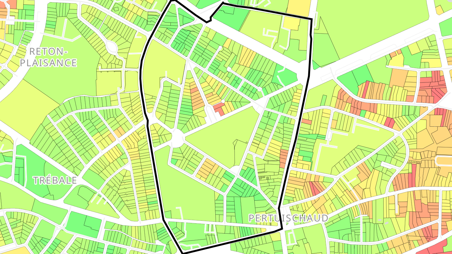 Carte des prix de l'immobilier Pertuischaud