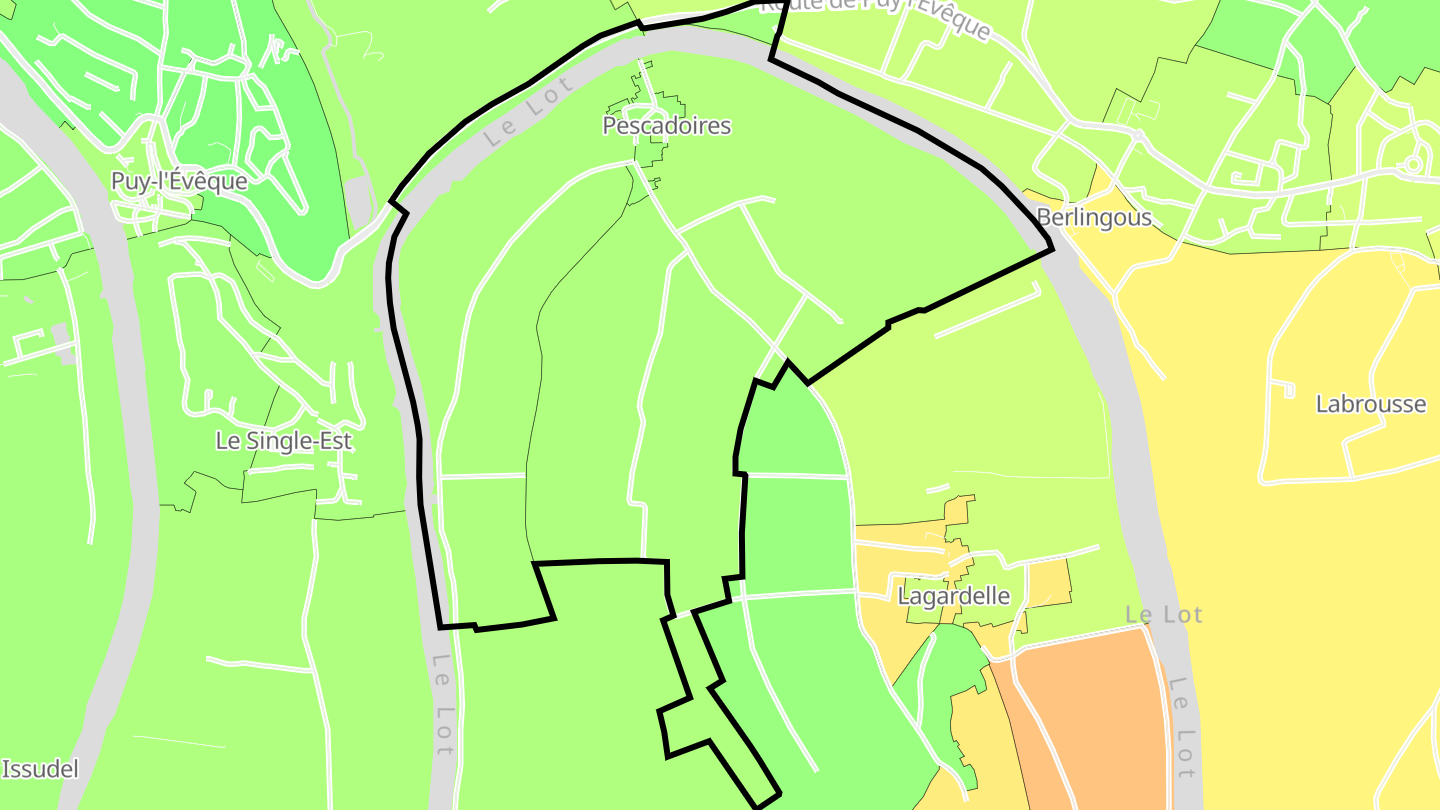 Carte des prix de l'immobilier Pescadoires