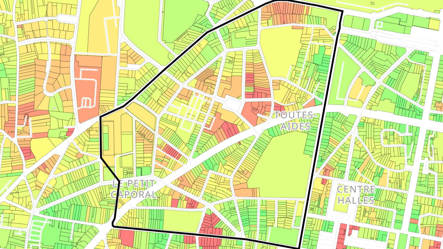 Carte des prix de l'immobilier Petit Caporal