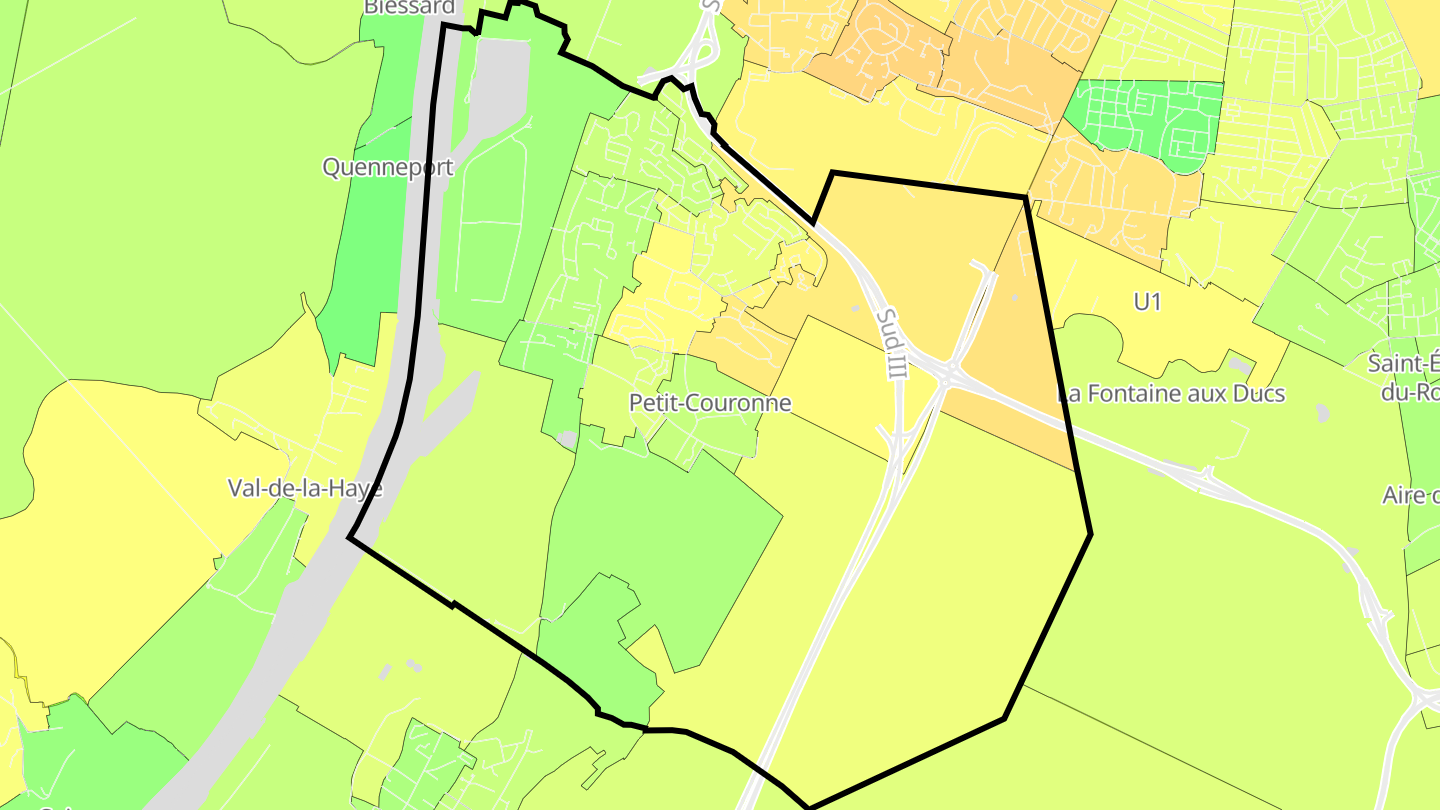 Carte des prix de l'immobilier Petit-Couronne