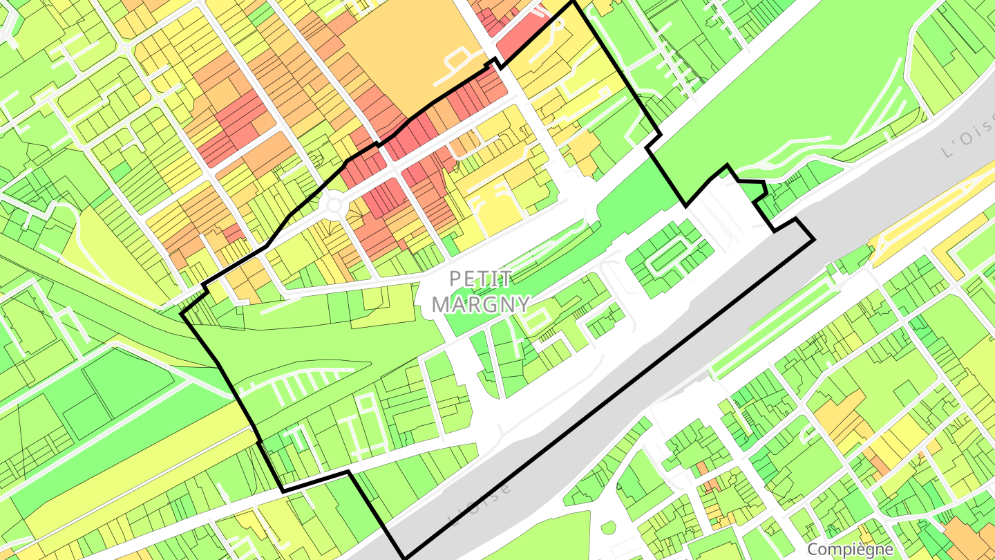 Carte des prix de l'immobilier Petit Margny