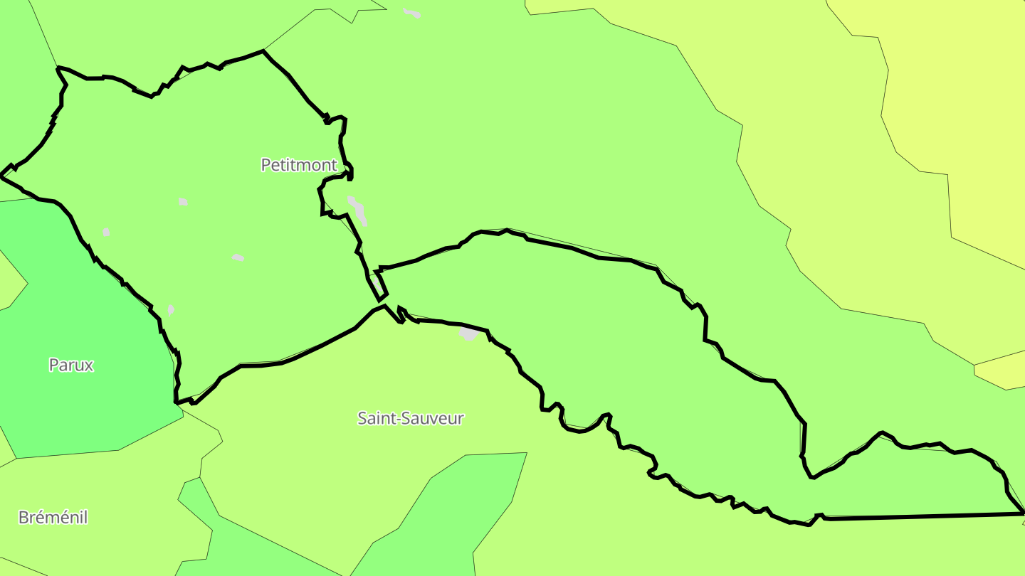 Carte des prix de l'immobilier Petitmont