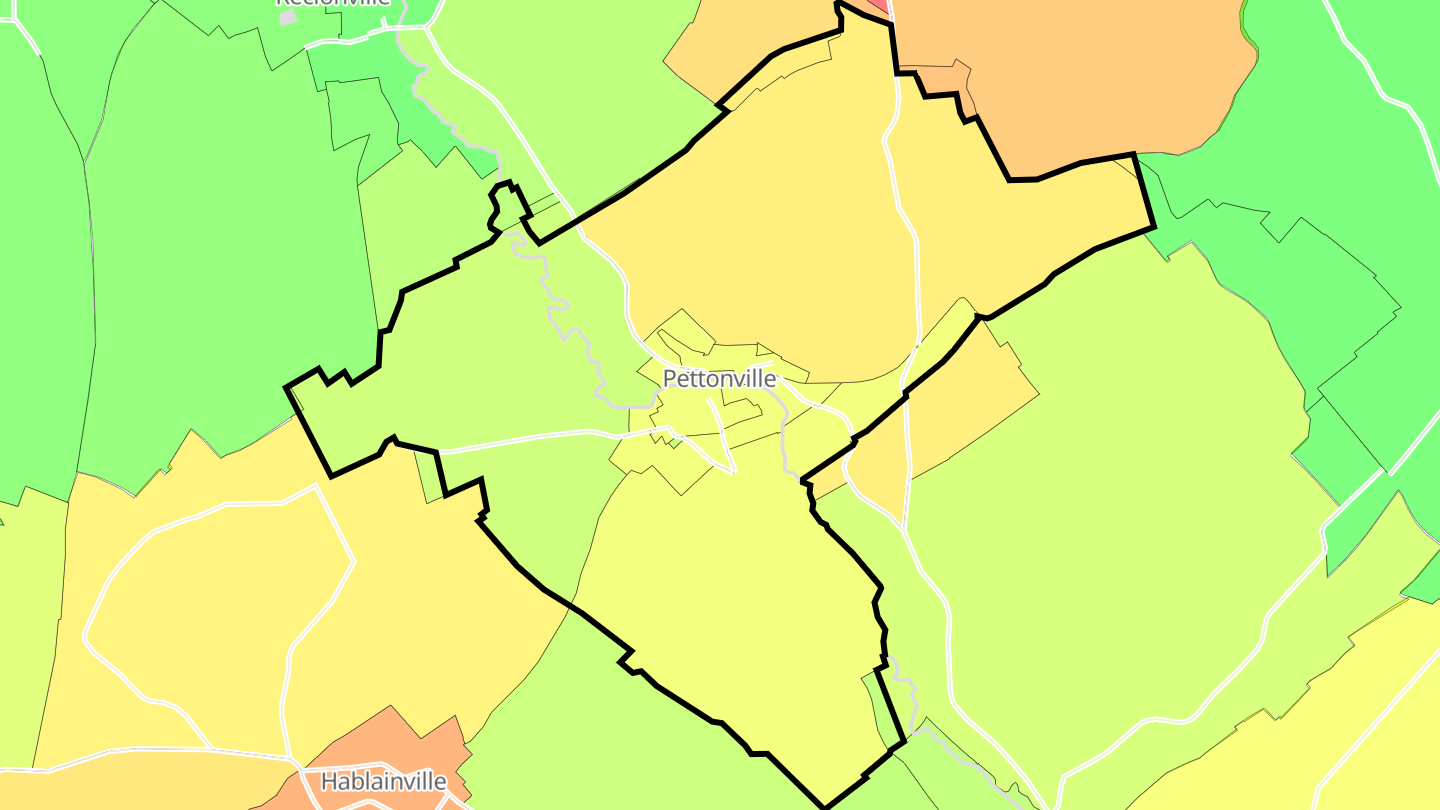 Carte des prix de l'immobilier Pettonville