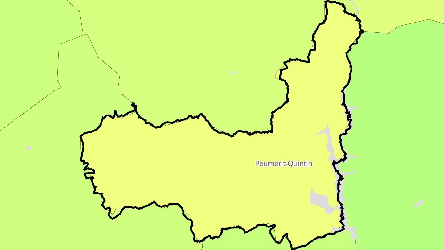 Carte des prix de l'immobilier Peumerit-Quintin