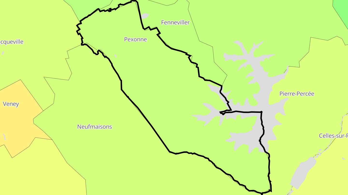 Carte des prix de l'immobilier Pexonne