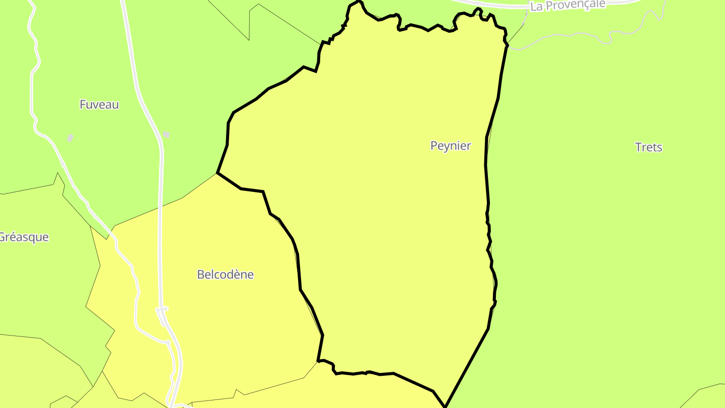 Carte des prix de l'immobilier Peynier
