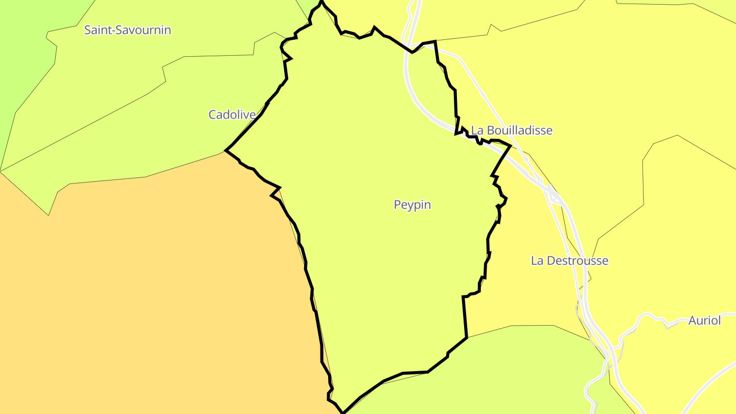 Carte des prix de l'immobilier Peypin