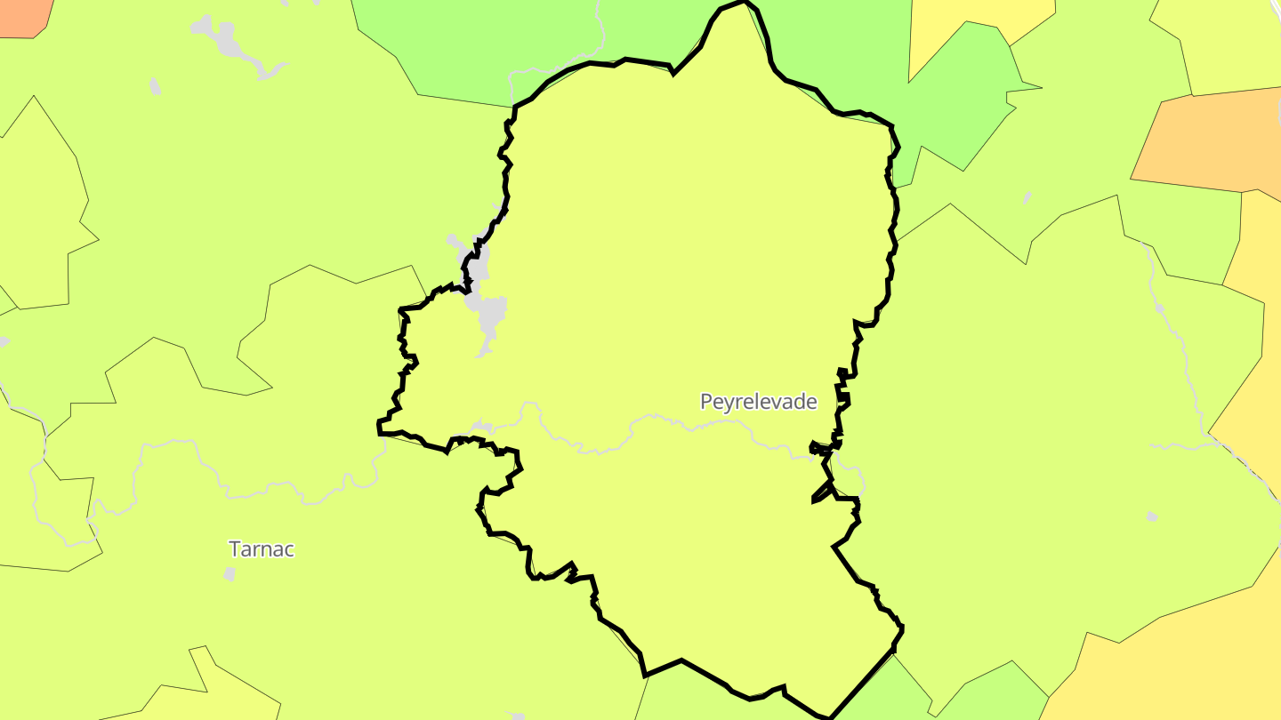 Carte des prix de l'immobilier Peyrelevade