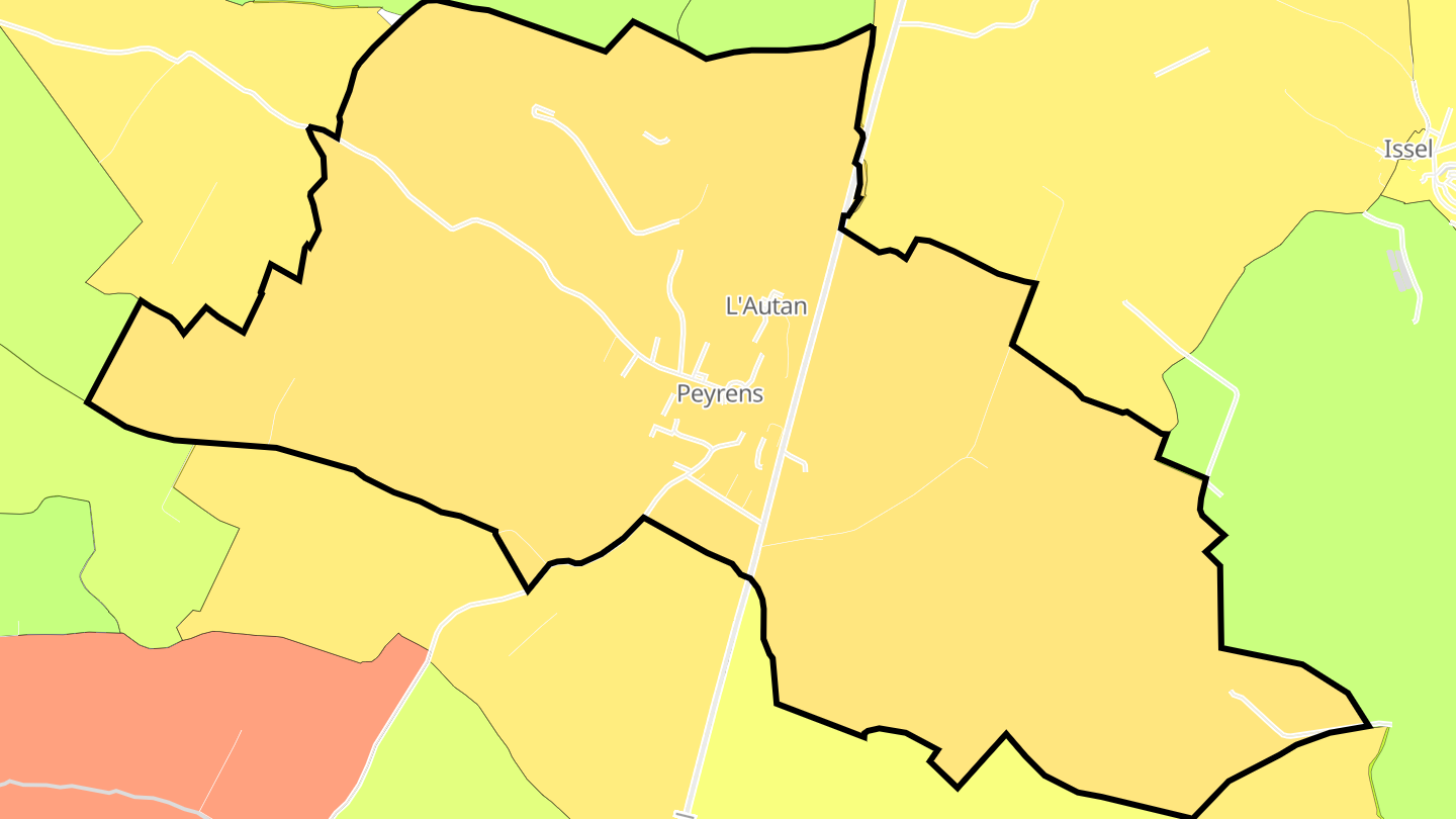 Carte des prix de l'immobilier Peyrens