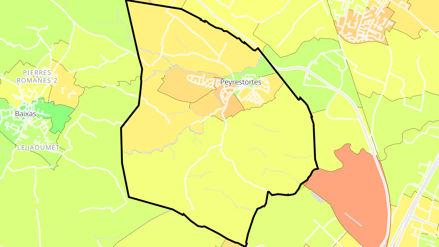 Carte des prix de l'immobilier Peyrestortes