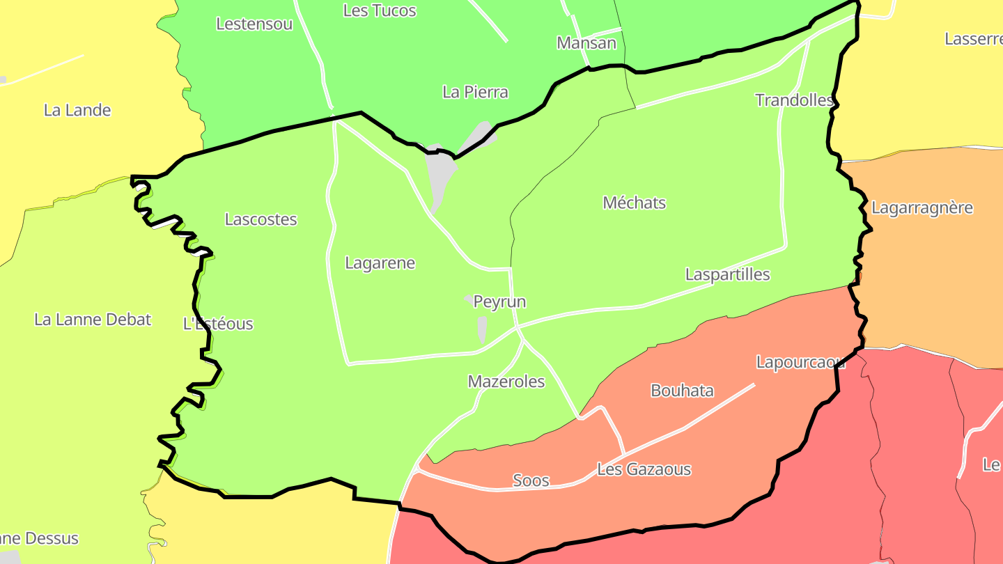 Carte des prix de l'immobilier Peyrun